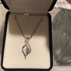 Kays 10K/925 Sterling Diamond Necklace